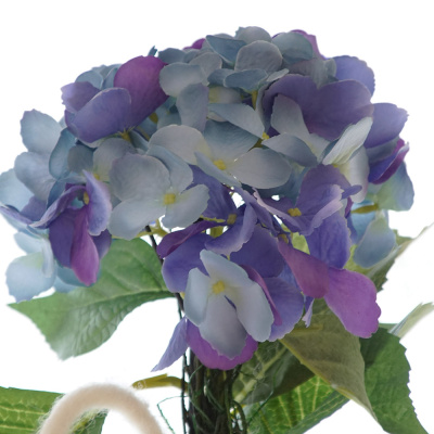 L Hochwertige Seidenblume Hortensie | blaulila 56cm