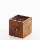 Pflanz-Schublade aus Holz Gr.9x9x9 cm, braun <...