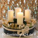 Kuchenform für Adventskranz basteln Gr. 26 cm schwarz