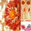 Sommerdeko und Herbstdeko mit Blumen aus Filz für Fenster, Feste, Party