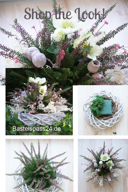 DIY Grabschmuck Kranz Mit Trockenblumen Selbermachen - Bastelspass24.d