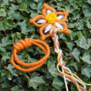 Blumenstecker aus Wollfilz mit Draht, Blumen basteln mit Wolldraht, Frühlingsdeko und Sommerdeko