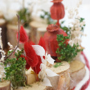 DIY Adventskranz, Birkenkranz mit Trockenblumen rot,...