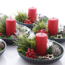 DIY Adventsschale, kleines Adventsgesteck mit Kerze...