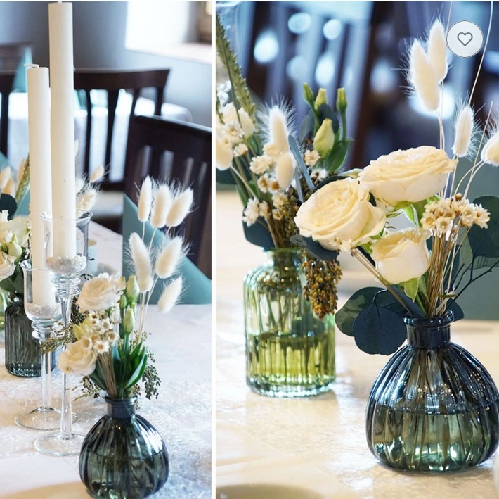 glasvasen vintage kaufen vasen klein aus Glas für tischdekoration hochzeit gartenfeste sommerfeste